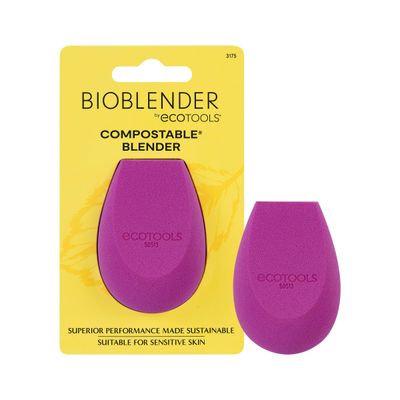 EcoTools Bioblender Makeup Sponge, Compostable Makeup Blender, For Liquid &amp; Cream Foundation, Sustainable, Seamless Application, Eco-Friendly Beauty Sponge, Cruelty-Free &amp; Latex Free, 1 Count
