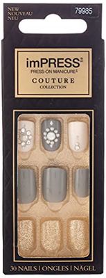 Kiss Impress Press-on Manicure One-Step Gel Nails - Couture Collection - Sassy Queen (Pack of 1)