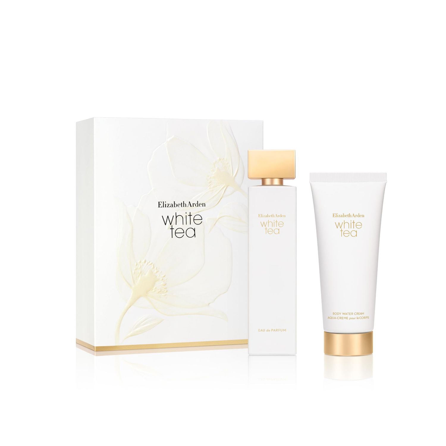 Elizabeth Arden 2 Piece Fragrance Holiday Gift Set, White Tea Eau de Parfum, Womens Perfume Set Includes EDP Spray Perfume &amp; Body Lotion, Musky Woody Floral Scent, 3.3 fl. Oz