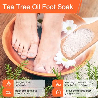 XIWEIOO 20 PACK Tea Tree Oil Foot Soak with Epsom Salt Lavender Feet Soak for Dry Cracked Feet Soaker - Pedicure Supplies Foot SpaToenail Athletes Foot, Stubborn Foot Odor Scent, Softens Calluses