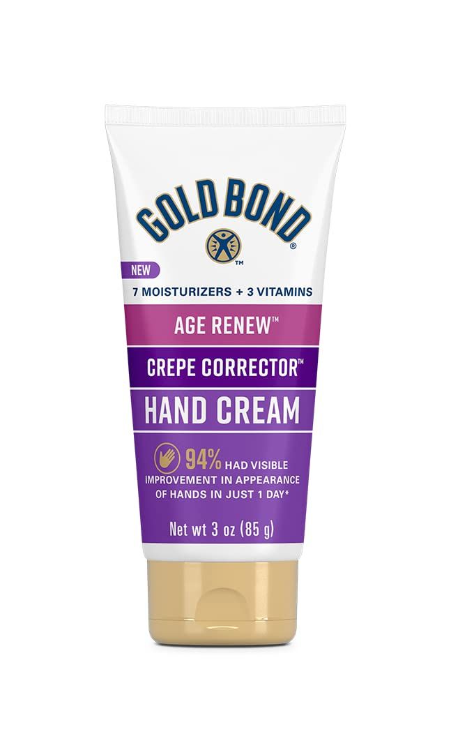Gold Bond Age Renew Crepe Corrector Hand Cream, Replenishing &amp; Smoothing Formula, 3 oz.