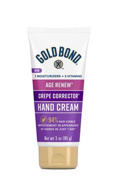 Gold Bond Age Renew Crepe Corrector Hand Cream, Replenishing &amp; Smoothing Formula, 3 oz.