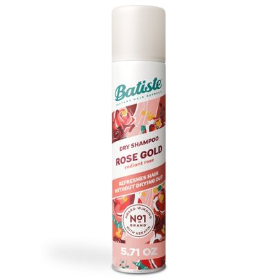 Batiste Dry Shampoo, Rose Gold, Refresh Hair and Absorb Oil Between Washes, Waterless Shampoo for Added Hair Texture and Body, 5.71 oz Dry Shampoo Bottle
