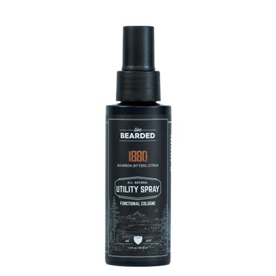Live Bearded Utility Spray - All Purpose Cologne with Natural Fragrance - Made in the USA - 3.4 fl oz Bottle | 1880 Scent - Bourbon, Bitters, Citrus