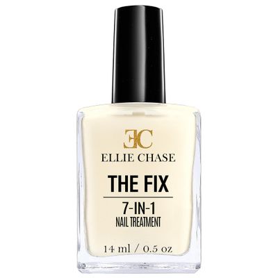 Ellie Chase 7 in 1 Nail Strengthener, Growth, Hardener, Repair Treatment Polish 0.5 OZ/Peptides/Vitamin E/Violet Extract/Oils/Amino Acid/Extra Hydration/Strength/Smoothing/Hardening/Protection/Shine