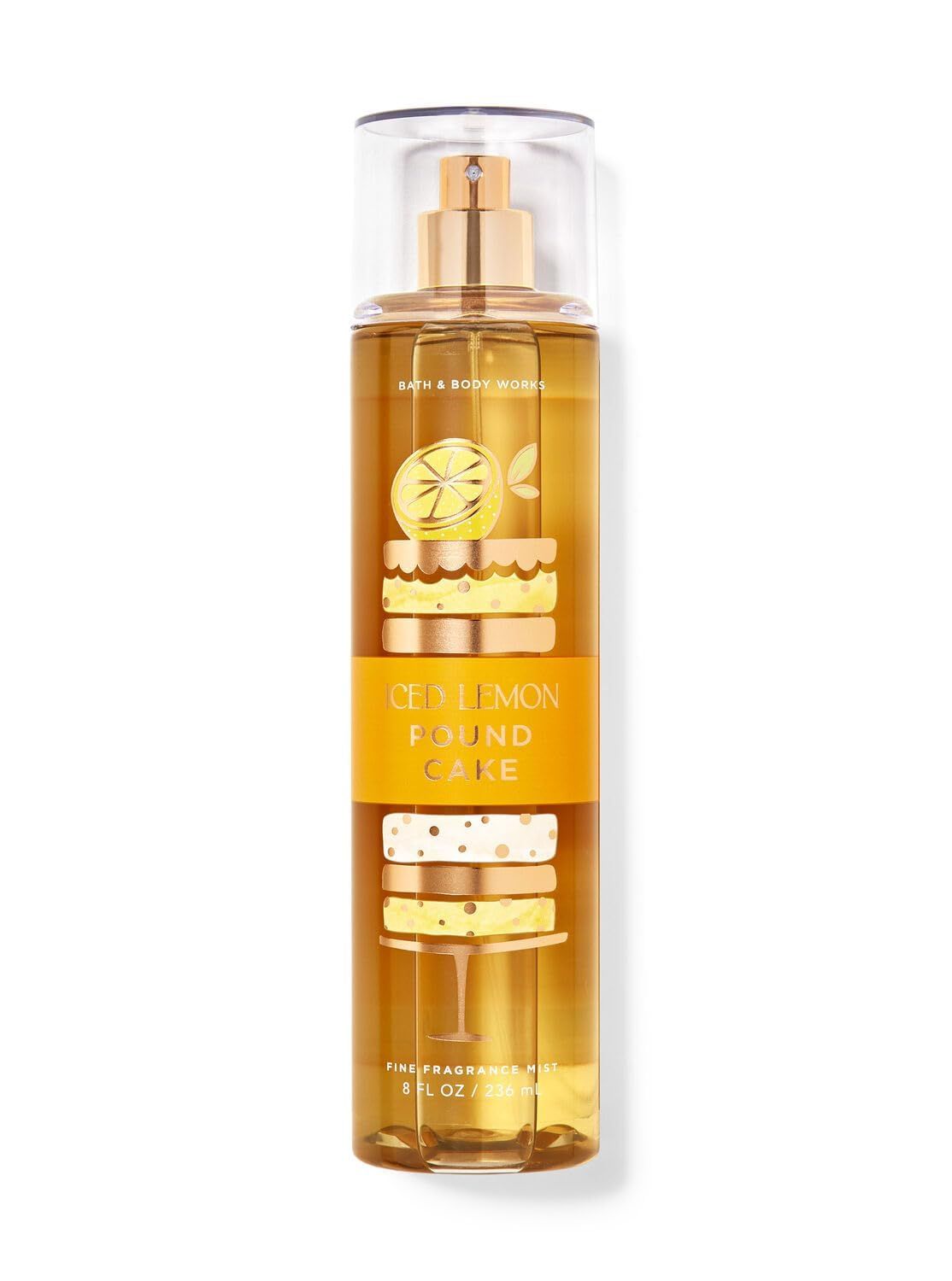 Bath &amp; Body Works Fine Fragrance Body Spray Mist 8 fl oz / 236 mL (Iced Lemon Pound Cake)