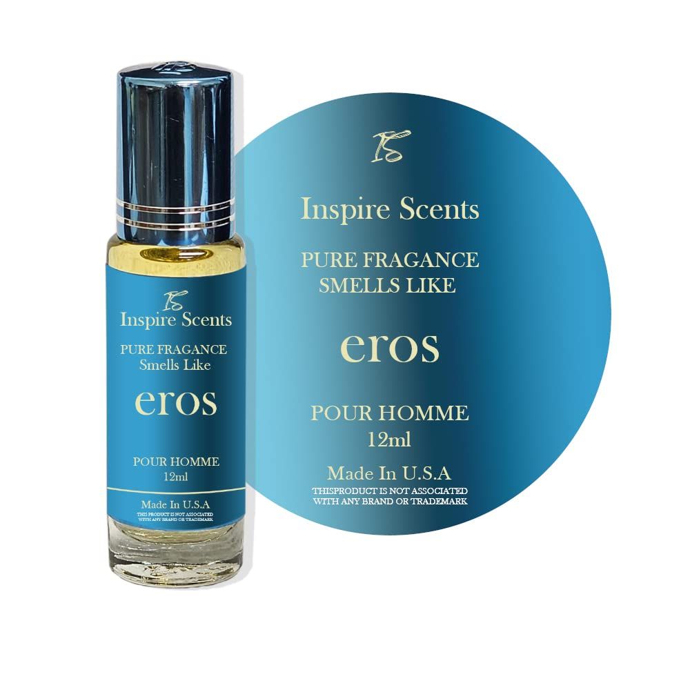 INSPIRE SCENTS Fragrance Perfume Oils Ver - Eros Cologne Roll On Body Oil for Men, 1 pack, 1.0 Fl Oz