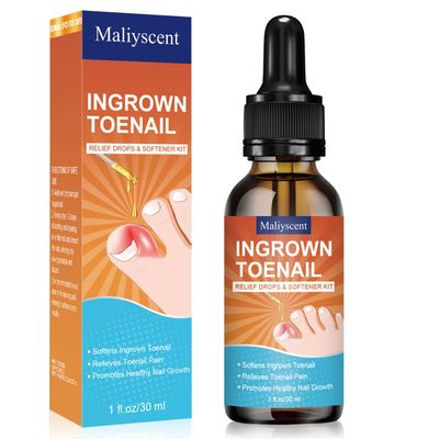 Ingrown Toenail Treatment - Ingrown Toenail Pain Reliever and Softener Kit for Men Women Ingrown Toenail Corrector Drops with Silicone Gel Toe Caps