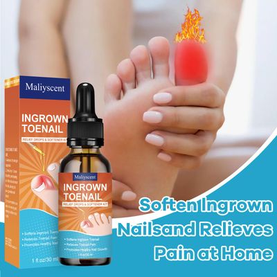 Ingrown Toenail Treatment - Ingrown Toenail Pain Reliever and Softener Kit for Men Women Ingrown Toenail Corrector Drops with Silicone Gel Toe Caps