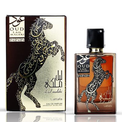 Lattafa Perfumes Oud Lail Maleki for Unisex Eau de Parfum Spray, 3.4 Ounce