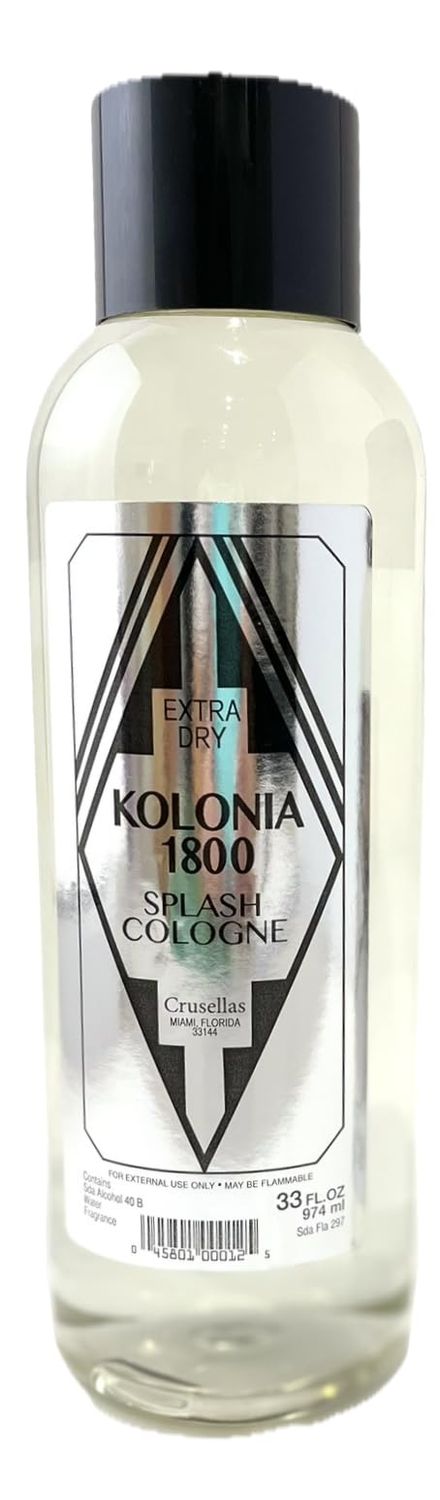 Crusellas Legitima Kolonia 1800 Natural Extra Dry Splash Cologne (33 Fl. Oz.)
