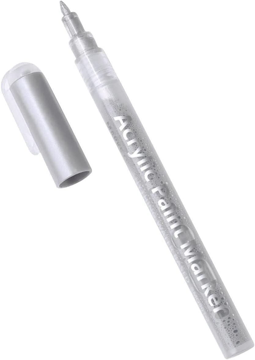 IMGDD Nail Polish Pen, 1 PCS Nail Art Pen, Nail Pencil, DIY Drawing Painting Pen, for Nails DIY (Silver, 1pcs)