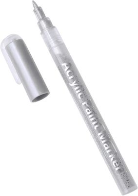 IMGDD Nail Polish Pen, 1 PCS Nail Art Pen, Nail Pencil, DIY Drawing Painting Pen, for Nails DIY (Silver, 1pcs)
