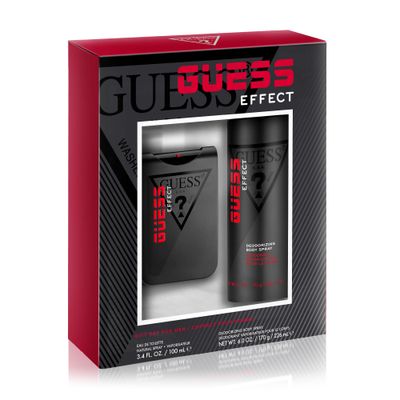 GUESS Effect 2 Pieces Gift Set for Men, (3.4 Ounce Eau de Toilette Spray 6.0 Deodorizing Body Spray)