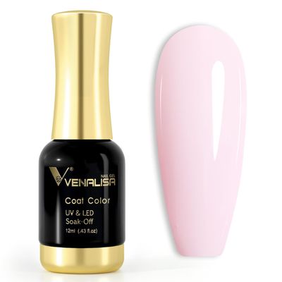 VENALISA Pink Gel Nail Polish 1 Pcs 12ml Light Pink Color Gel Polish Soak Off UV Gel Salon Manicure DIY at Home Nail Art For Girls Women