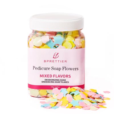 BPrettier Foot Soak Flower Soap Sheets Pedicure Foot Soaks for Softens Calluses Moisturizing Relaxing Feet Pedi Party, Birthdays, Sleepovers Use (100g)