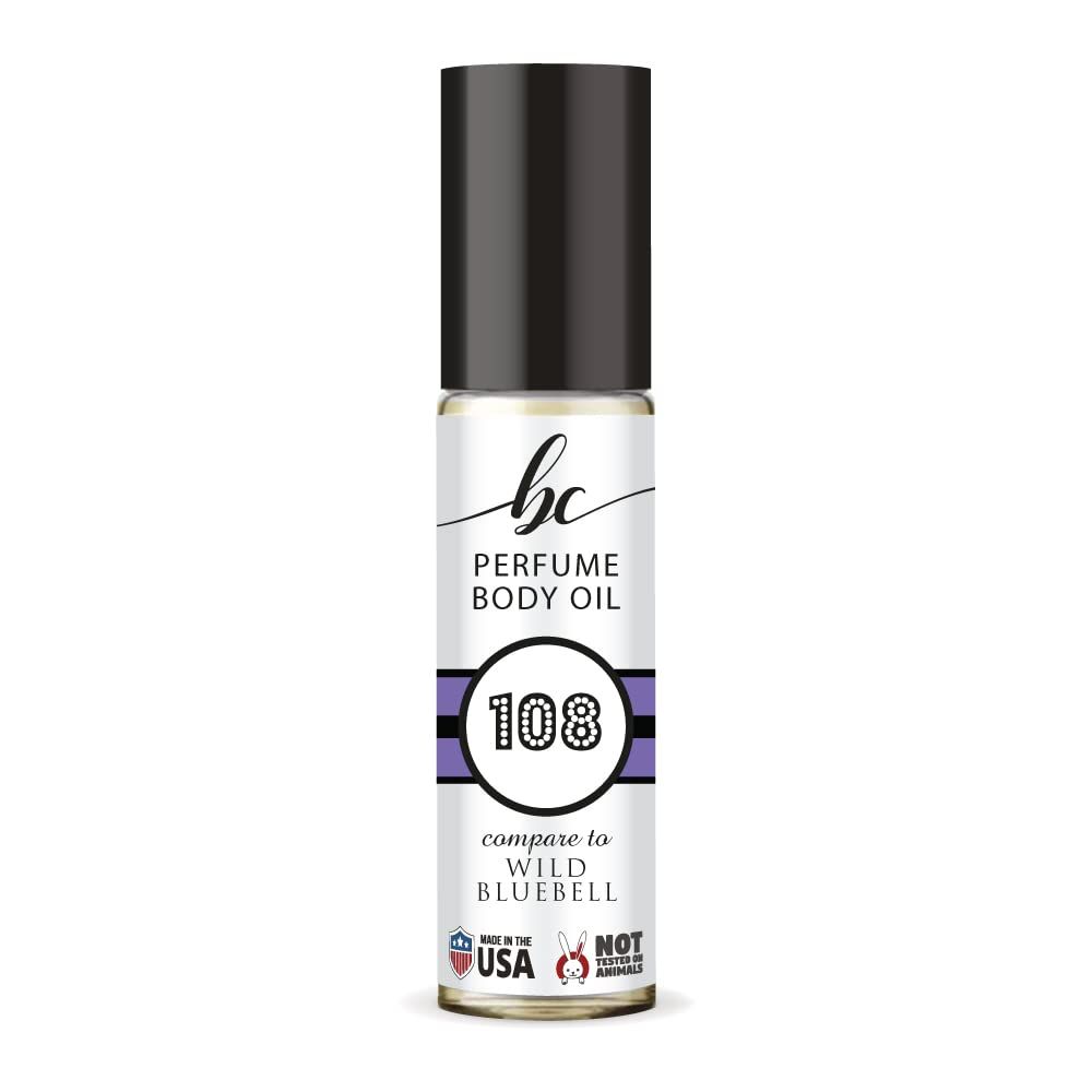 BIOCURA BC Perfume 108 Inspired by Jo M Wild Bluebell For Women &amp; Men Replica Fragrance Body Oil Dupes Alcohol-Free Sample Travel Size Concentrated Long Lasting Roll-On 0.3 Fl Oz/10ml