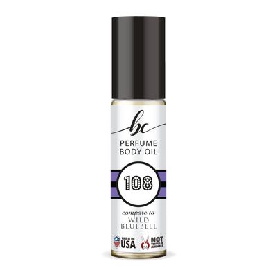 BIOCURA BC Perfume 108 Inspired by Jo M Wild Bluebell For Women &amp; Men Replica Fragrance Body Oil Dupes Alcohol-Free Sample Travel Size Concentrated Long Lasting Roll-On 0.3 Fl Oz/10ml