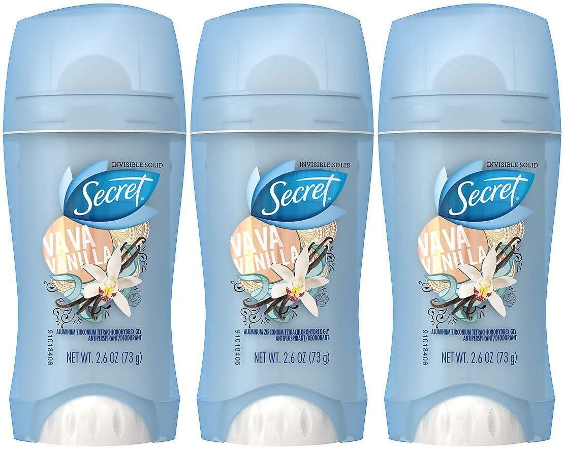 Secret Scent Expressions Va Va Vanilla Invisible Solid Antiperspirant &amp; Deodorant, 2.6 Ounce (Pack of 3)