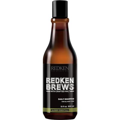 Redken Brews Daily Shampoo For Men | Lightweight Hydrating Hair Cleanser | Add Moisture and Shine to Dry Hair | For All Mens Hair Types