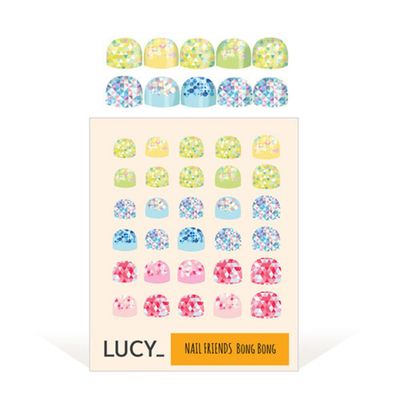 Premium Nail Wraps for Kids 3-6 Yo | 30 Non-Toxic Nail Polish Stickers That Let Nails Breathe | Patented Micro Holes for Safe, Healthy Nails | Long Lasting Nail Stickers for Girls (Glitter Pastel)