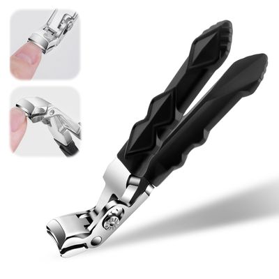 Clipmaster Pro Nail Clippers for Seniors, Clip Master Pro Toenail Clippers, Long Handled Ergonomic Curved Toenail Clippers for Seniors, Wide Jaw Thick Toenail Clipper Men Women, 1 PCS