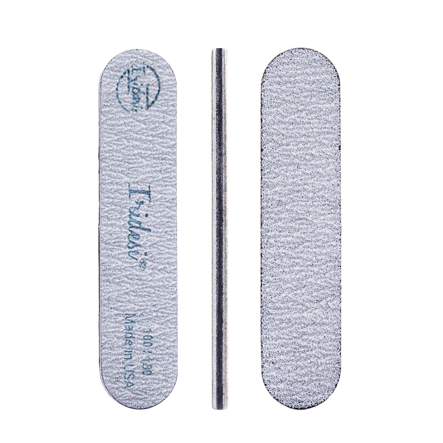 Iridesi Mini Zebra Nail File 100 180 Emery Boards 3.5 Inches Long By .75 Inches Wide Fingernail Filers Per Pack 50