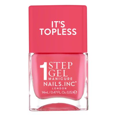 Nails Inc Its Topless Gel-Like Nail Polish, 4-in-1 Base Coat, Treatment, Color &amp; Top Coat, Long Lasting, Strong, Chip Free Nails, Glossy Salon Quality Manicure, Air Dry Nail Polish, Sofia, 0.47 Fl Oz