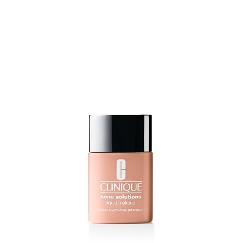 Clinique Acne Solutions Liquid Foundation Makeup With Salicylic Acid For Dry Combination to Oily Skin Types | Medium Coverage, Natural Matte Finish, Ivory, 1.0 Fl Oz