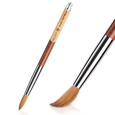 Gellen 100 Kolinsky Acrylic Nail Brush Size 8 - Professional Nail Art Brush for Acrylic Powder &amp; Dip Powder Application, Sturdy Wooden Handle for Salon &amp; DIY Use