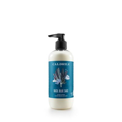 Caldrea Hand Lotion, For Dry Hands, Made with Shea Butter, Aloe Vera, and Glycerin and Other Thoughtfully Chosen Ingredients, Basil Blue Sage Scent, 10.8 oz