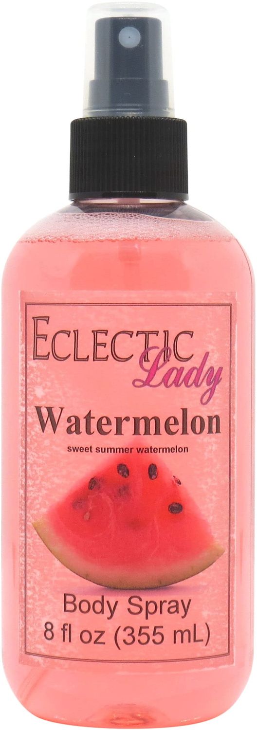 Eclectic Lady Watermelon Body Spray, 8 ounces, Body Mist for Women with Clean, Light &amp; Gentle Fragrance, Cologne with Soft, Subtle Aroma For Daily Use