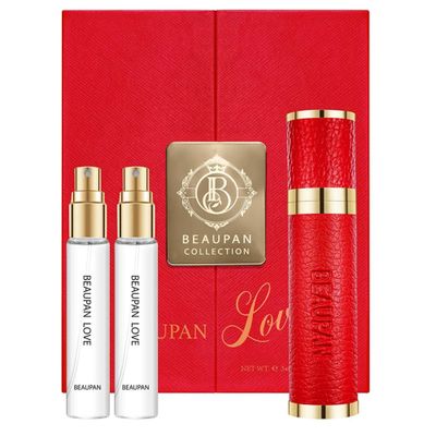 BEAUPAN Perfume, Personal Fragrance, Long Lasting Travel Size for Women, Set of 3 x 0.34 fl. oz. (10ml), Vanilla, Cedar, Rose, Ylang