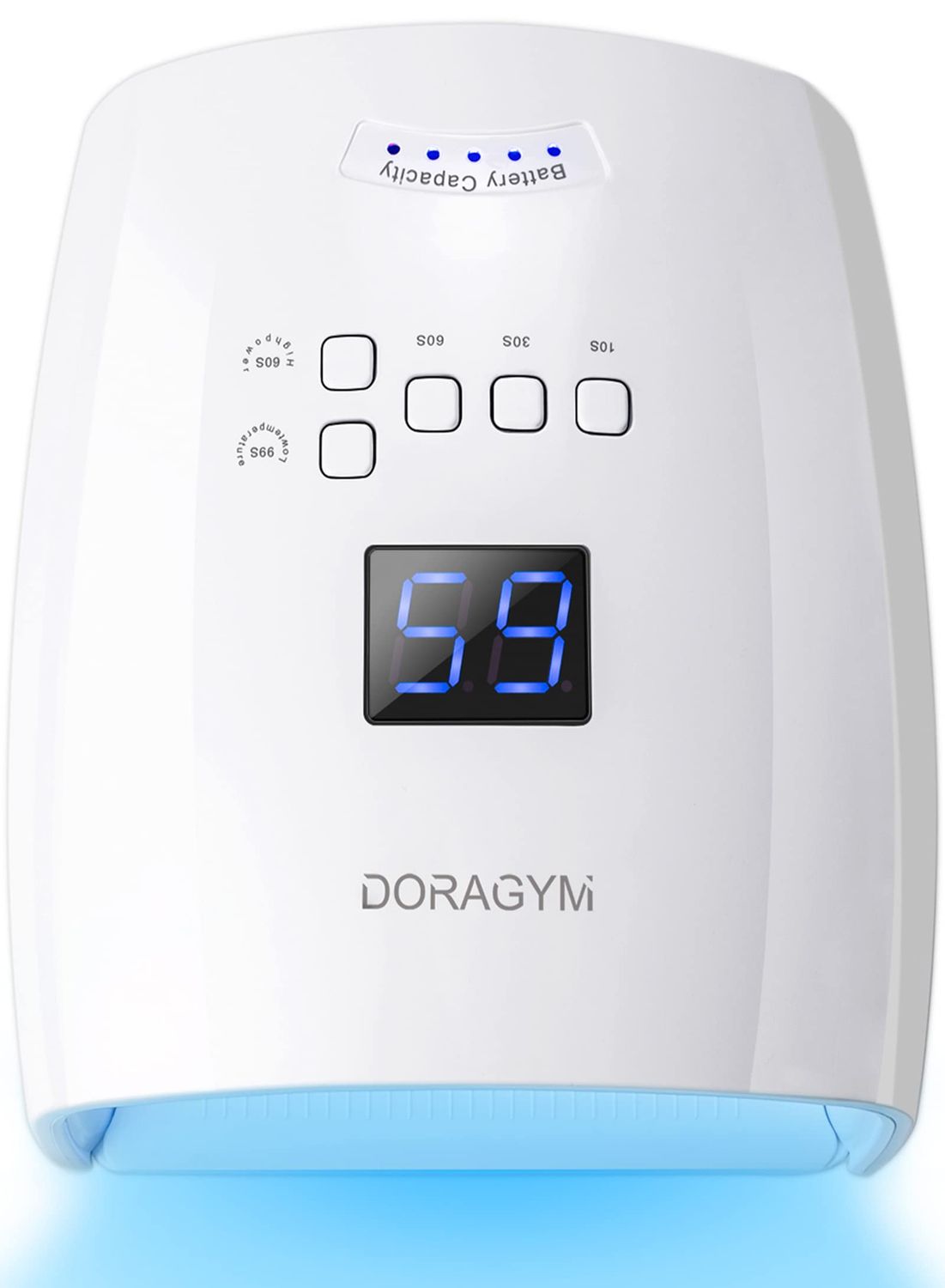 Rechargeable UV LED Nail Lamp, 66W Cordless UV Light for Gel Nails, Professional Gel Nail Light, Nail Dryer Nail Art Manicure Tools for Home and Salon(White)
