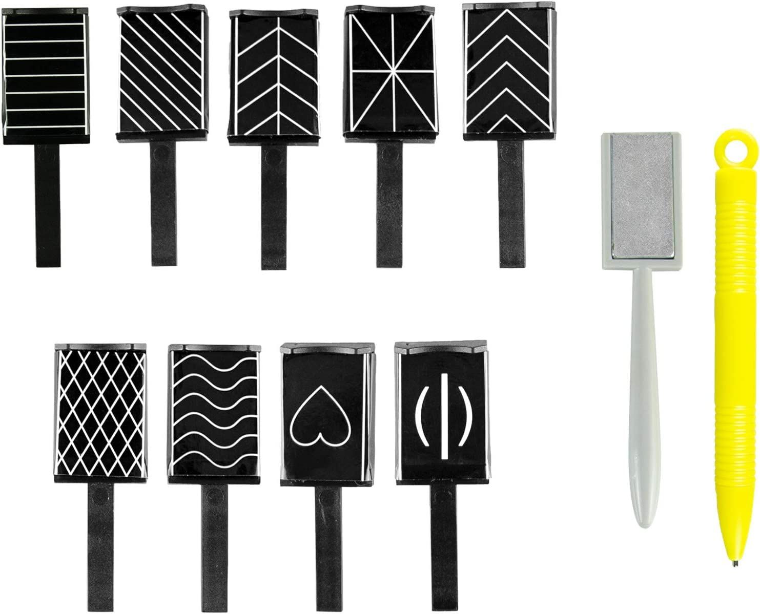 11 Piece Magnet Nail Art Polish Tool Set, Cat Eye Gel Polish 3d Gel Nails Cat Eye Plastic Tool-Suitable for DIY 3d Magnetic, Salon, Studio or Home