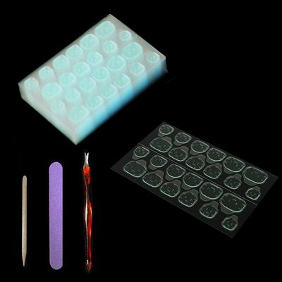 20 Sheets Double Side Nail Sticky Tabs, Sticker for Press ons, Thin 0.35mm,Waterproof Breathable False Nail Tips Jelly,Ahensive Tabs