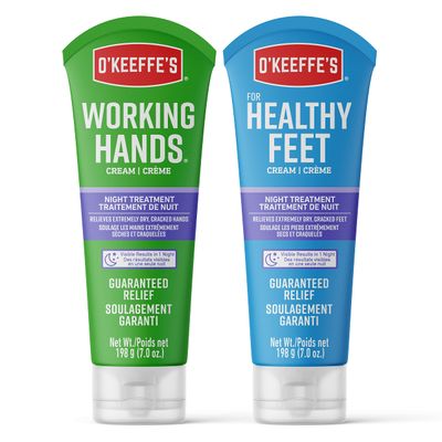 OKeeffes Working Hands Night Treatment Hand Cream and Healthy Feet Night Treatment Foot Cream, 7 Ounce Tube