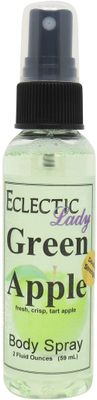 Eclectic Lady Green Apple Body Spray, Double Strength, 2 ounces, Body Mist for Women with Clean, Light &amp; Gentle Fragrance, Cologne with Soft, Subtle Aroma For Daily Use