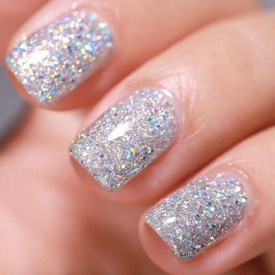 FANZEST Gel Nail Polish Glitter UV Gel No Chip Soak Off Nail Gel Polish Manicure Pedicure (Diamond Silver)