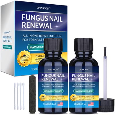 OSIMOON Toenail Fungus Treatment Extra Strength: Nail Fungus Treatment with 10 Undecylenic Acid, Nail Repair for Damaged Nails, Nail Fungus Treatment for Men and Women (2 Packs), Blue