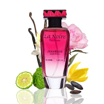 Jean Rish La Noire Eau De Parfum - Perfume for Women (3.4 Fl Oz / 100ml) with Bergamot, Peony &amp; Vanilla Notes - Long Lasting and Luxury Fragrance