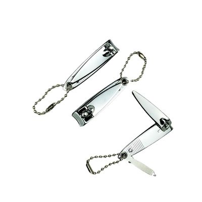 QPOIBSD 2 Mini Finger Nail Clipper Manicure Trimmer Curved Edge, File &amp; Key Chain White (2, Count, 3)