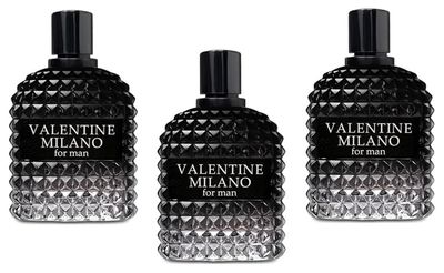 Viaan Krishna VALENTINE MILANO FOR MEN Cologne Eau de Parfum Mens Fragrance 3.4oz/100ml, Natural Spray, Long Lasting (VALENTINE MILANO - 3 PCS)