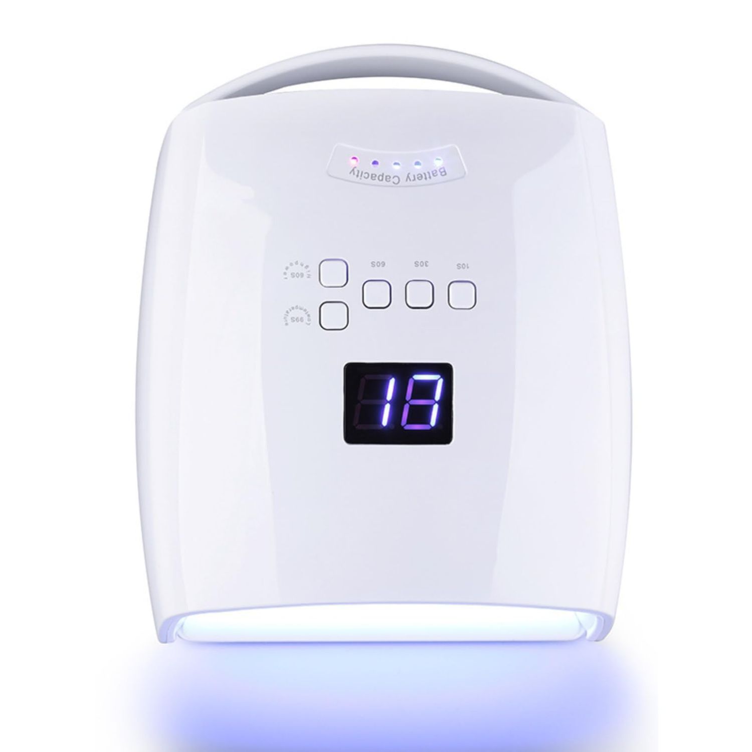 48W Rechargeable UV LED Nail Lamp Faster Wireless Nail Dryer Gel Polish UV Nail Light with 4 Timer Settings, Professional Quick Dry Curing Lamp with Display Auto Sensor for Salon &amp; Home