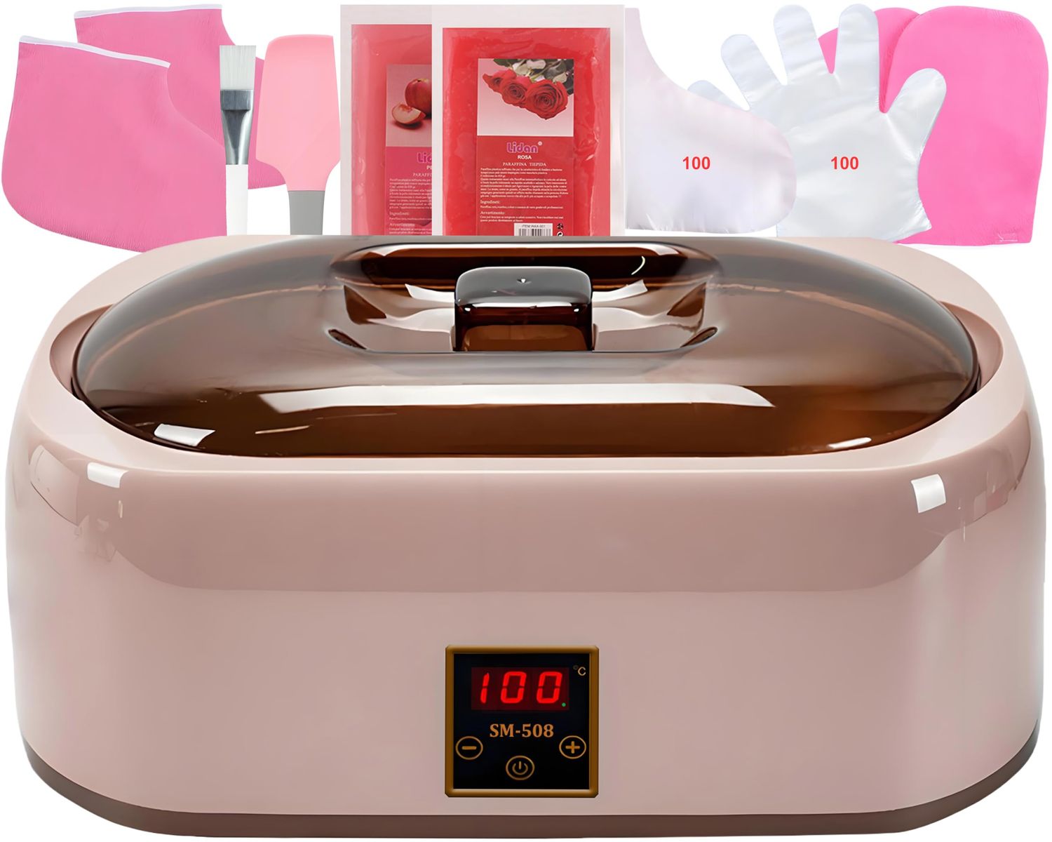 JOJOCOSMO Paraffin Wax Machine for Hand and Feet - 4000mL Large Capacity, Rapid Wax Melting, Intelligent Temperature Control, Hydrating &amp; Moisturizing Spa Treatment at Home