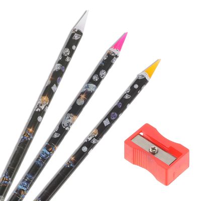 3 Pcs Rhinestone Picker, Self-Adhesive Wax Pencil Diamond Art Pen, Rhinestone Applicator, Gem Picker, Jewel Dotting Tools for Nail Art with Pencil Sharpener