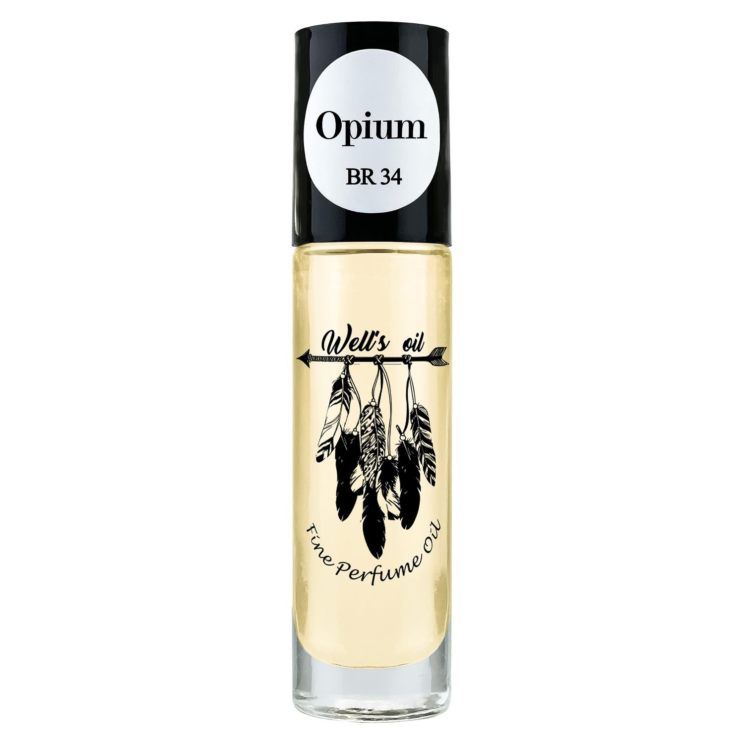 Wells Oil Roll-On Perfume Oil (Inspired by Opium) | Aromatic &amp; Floral Notes | Long-Lasting | Paraben-Free | 0.33 Fl Oz / 10 ml