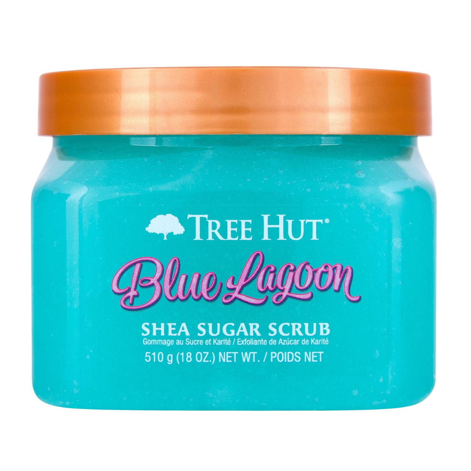 Tree Hut Blue Lagoon Shea Sugar Scrub | Exfoliating Body Scrub Removes Dead, Dry Skin for a Soft &amp; Hydrated Feel | Nourishing Essential Body Care | 18 fl oz.