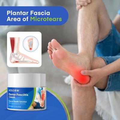 AOSORW Natural Plantar Fasciitis Cream - Herbal Soothing Relief for Heel Spur, Foot &amp; Joint Discomfort - Premium Health Care Products - 60g / 2.1 Oz (Pack of 1)