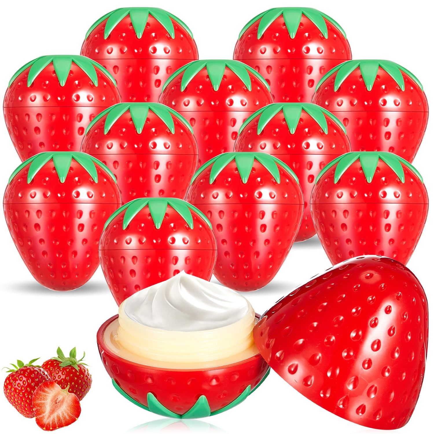 12 Pcs Strawberry Hand Cream Gifts Set for Women Teacher Appreciation Gifts Bulk Teacher Cna Nurse Week Employee Coworkers Team Thank You Gift, Bridesmaid Gift, Baby Shower Party Favors, 1. 06 oz